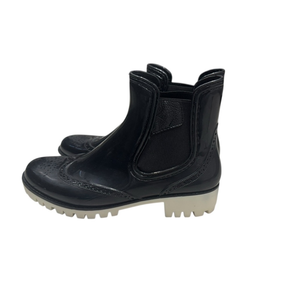 Men’s DAV Leeds Brogue Black & White Patent Leather Ankle Chunky Boots: 40/7-7.5 - Picture 11 of 12